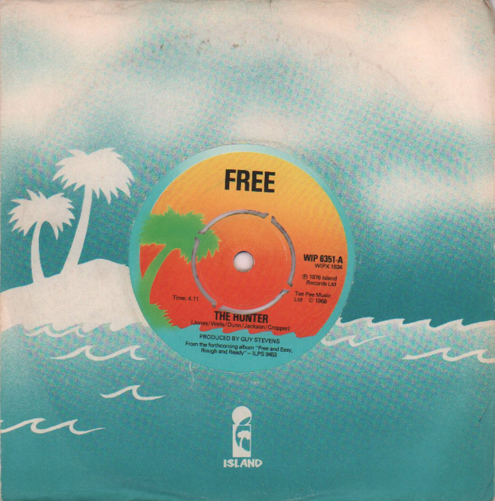 Free The Hunter - WOL UK 7" vinyl single (7 inch record / 45) WIP6351