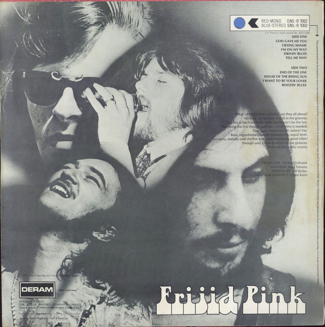 Frijid Pink Frijid Pink UK Vinyl LP — RareVinyl.com