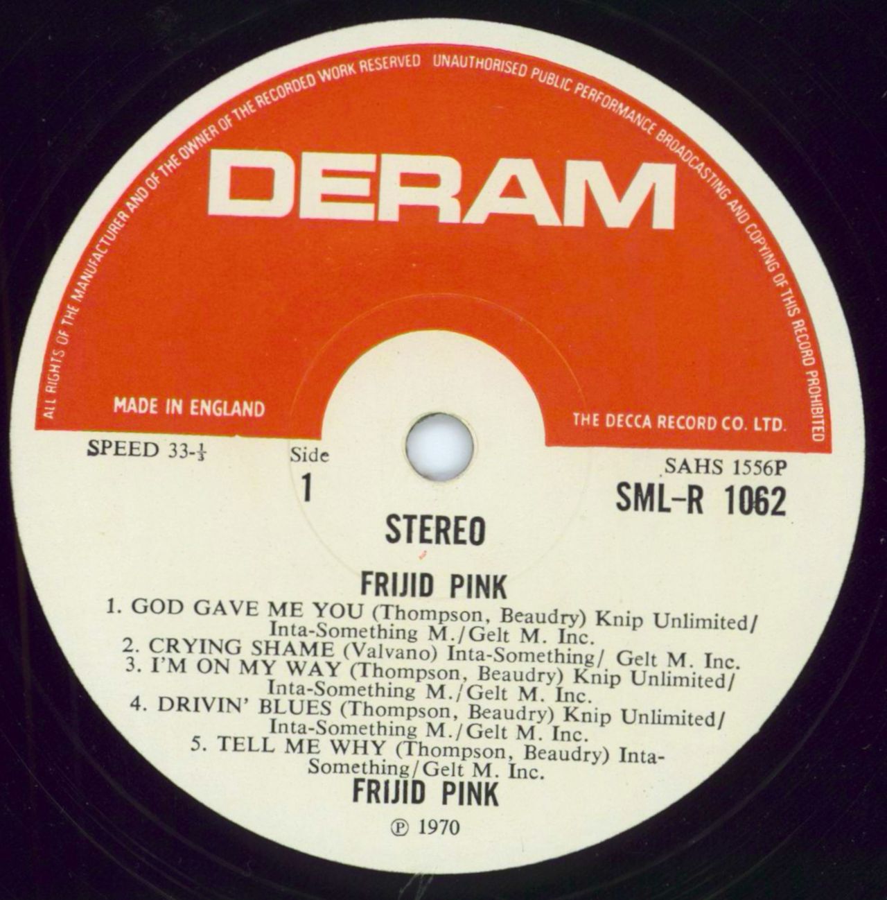 Frijid Pink Frijid Pink UK Vinyl LP — RareVinyl.com