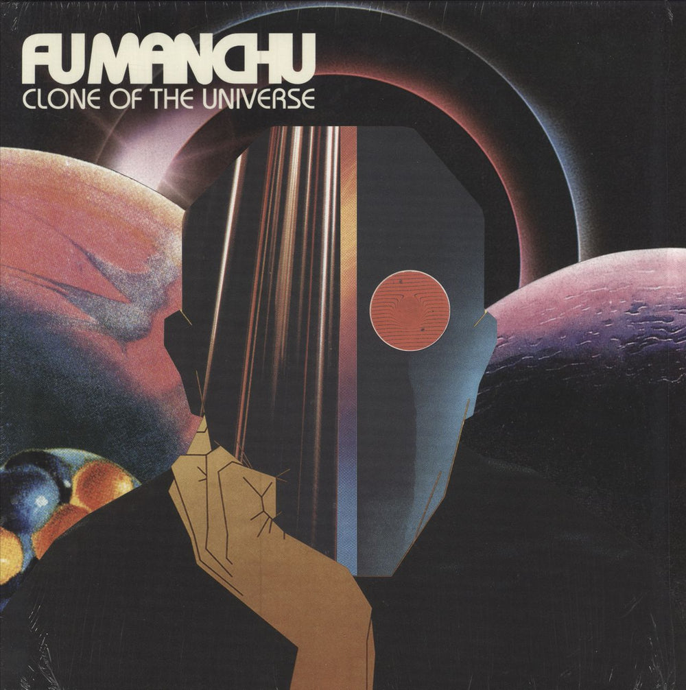 Fu Manchu Clone Of The Universe - Black / Blue Swirl + Shrink UK vinyl LP album (LP record) ATD014