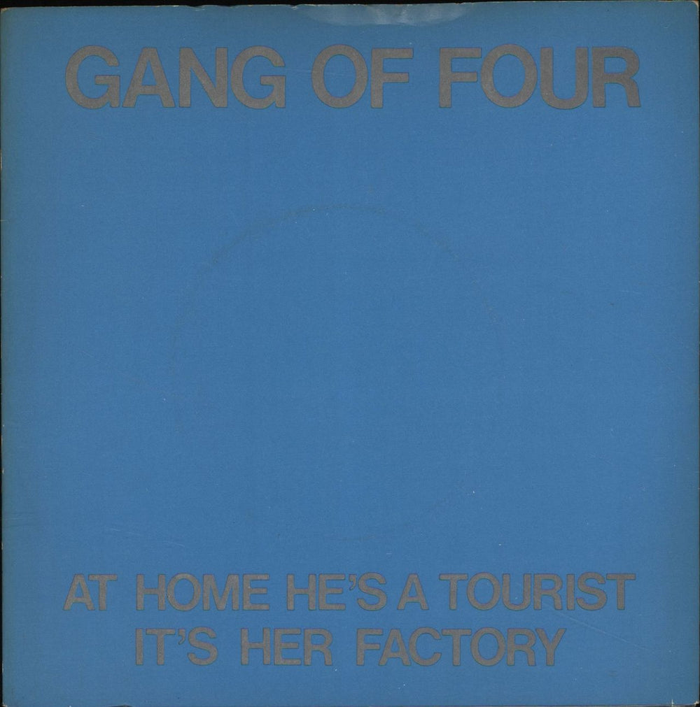 Gang Of Four At Home He's A Tourist UK 7" vinyl single (7 inch record / 45) EMI2956