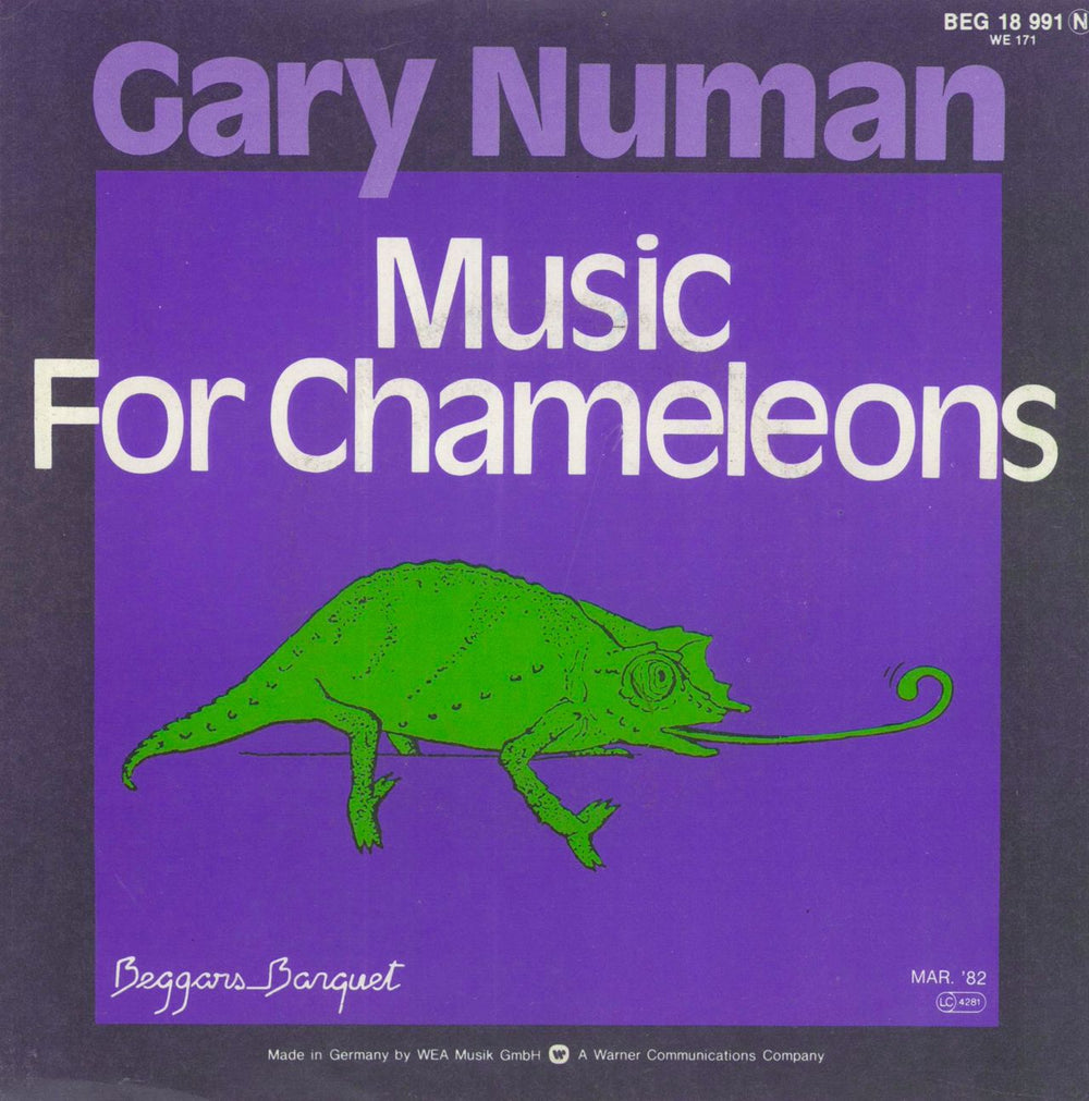 Gary Numan Music For Chameleons German 7" vinyl single (7 inch record / 45)