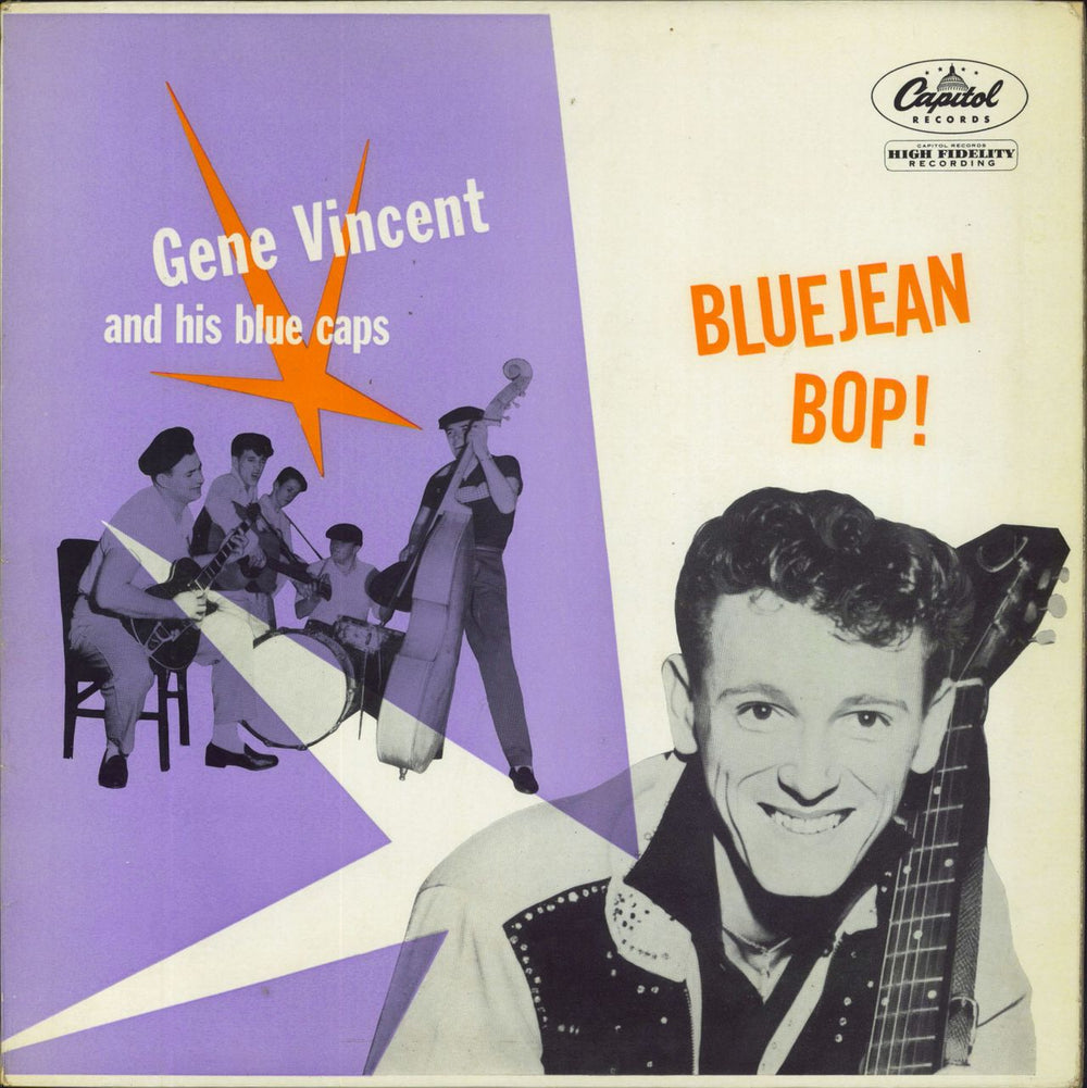 Gene Vincent Bluejean Bop! - Rainbow Rim - VG UK vinyl LP album (LP record) T764