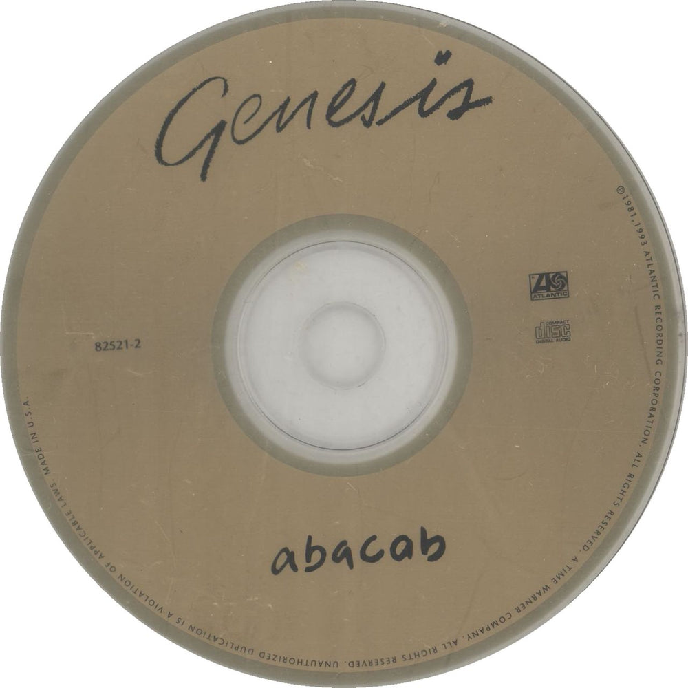 Genesis Abacab US CD album (CDLP)