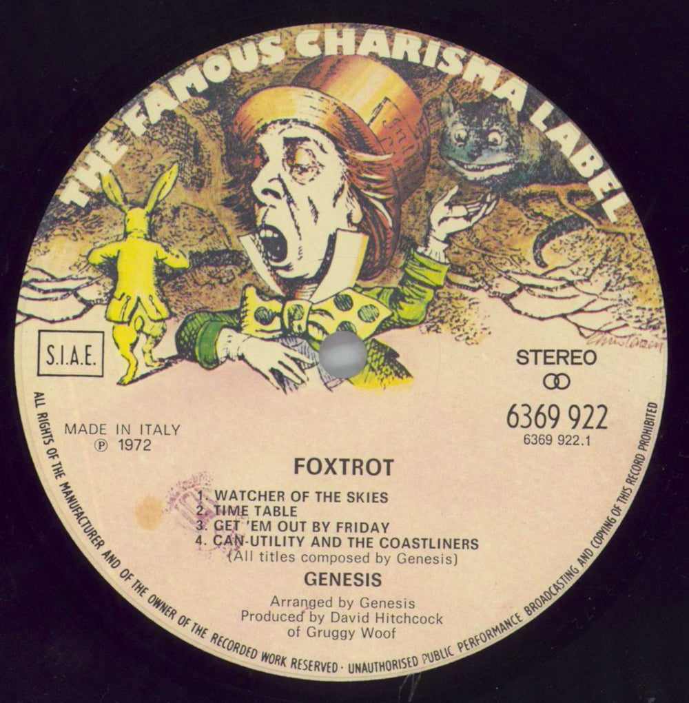 Genesis Foxtrot Italian vinyl LP album (LP record) GENLPFO823082