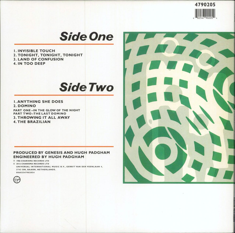 Genesis Invisible Touch: Half-Speed Mastered - 180 Gram Vinyl UK vinyl LP album (LP record) 602547902054