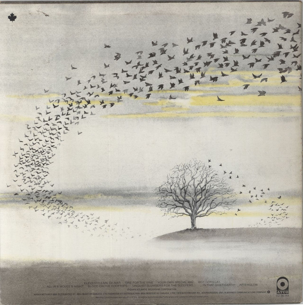 Genesis Wind & Wuthering Canadian vinyl LP album (LP record)