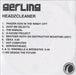 Gerling Headzcleaner UK Promo CD-R acetate CD-R ACETATE