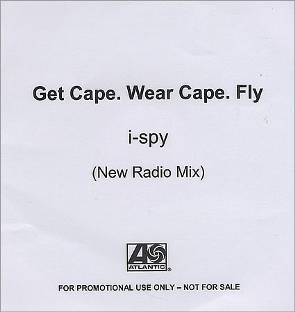 Get Cape. Wear Cape. Fly i-Spy UK Promo CD-R acetate CD ACETATE