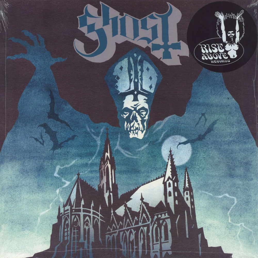 Ghost (Swedish) Opvs Eponymovs - Blue Sparkle UK vinyl LP album (LP record)