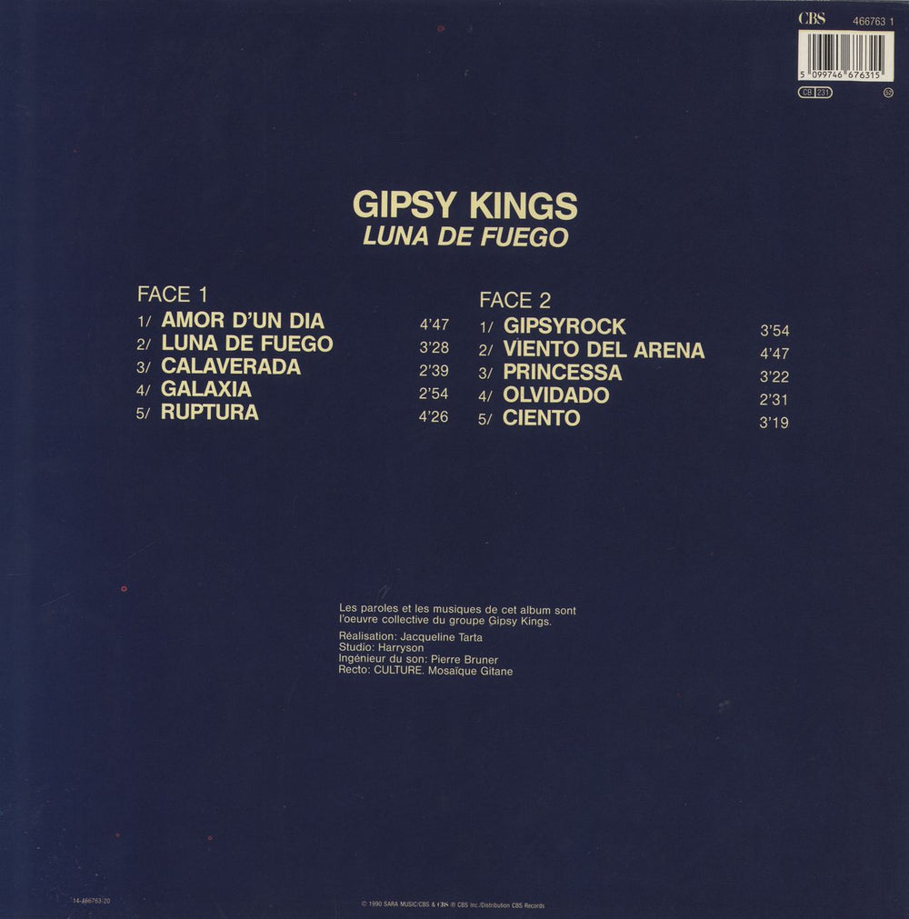 Gipsy Kings Luna De Fuego Dutch vinyl LP album (LP record)