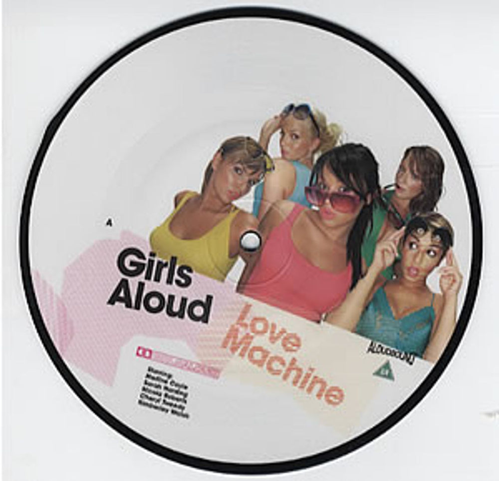 Girls Aloud Love Machine UK 7" vinyl picture disc (7 inch picture disc single) 9867985