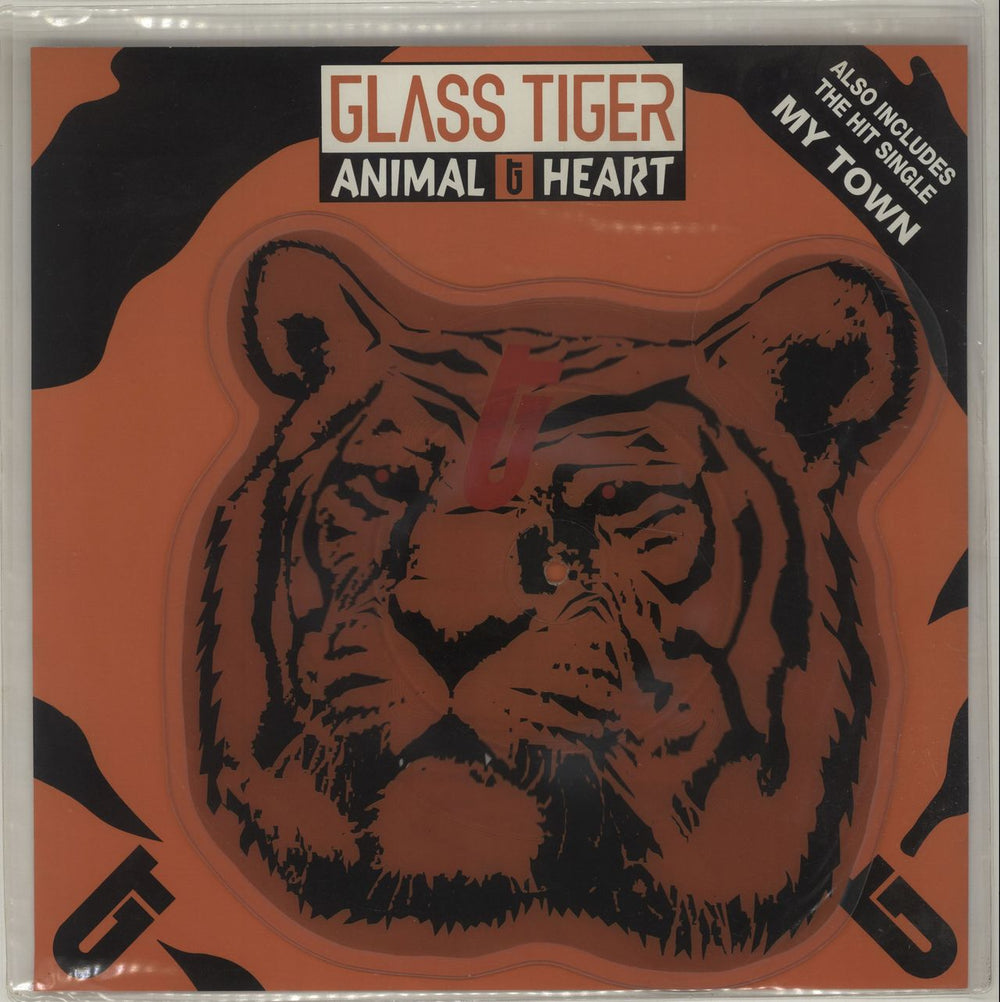 Glass Tiger Animal Heart UK shaped picture disc (picture disc vinyl record) EMPD220