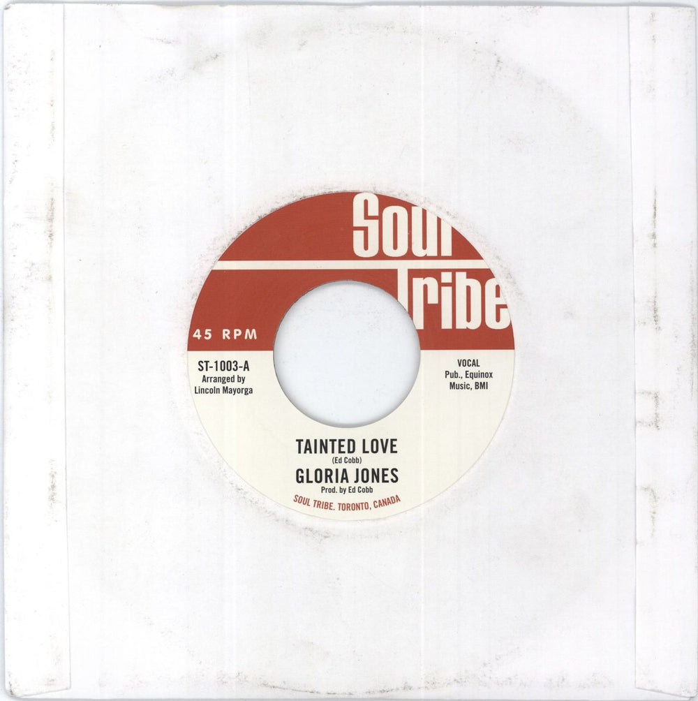 Gloria Jones Tainted Love Canadian 7" vinyl single (7 inch record / 45) ST-1003