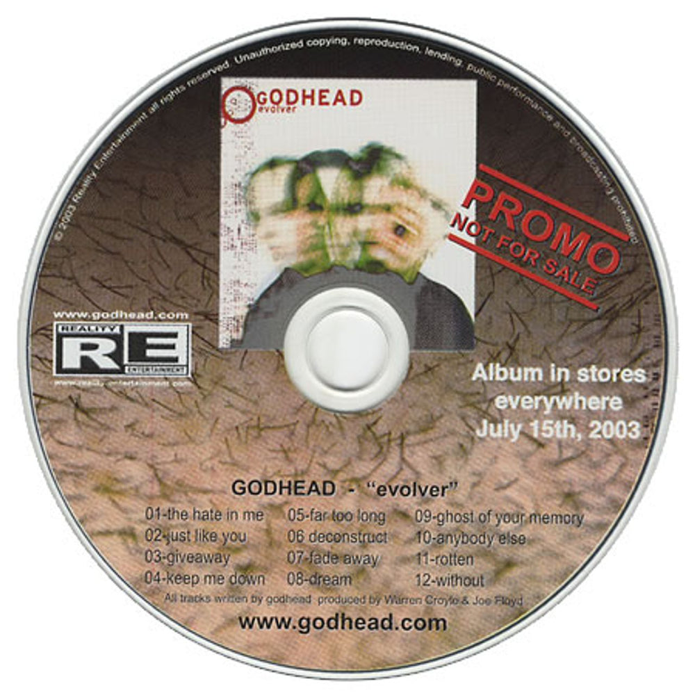 Godhead Evolver US Promo CD album (CDLP) REGODHEADPR02