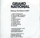 Grand National Kicking The National Habit UK Promo CD-R acetate CD-R ACETATE