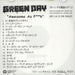 Green Day Awesome As F**k Japanese Promo CD-R acetate CD-R