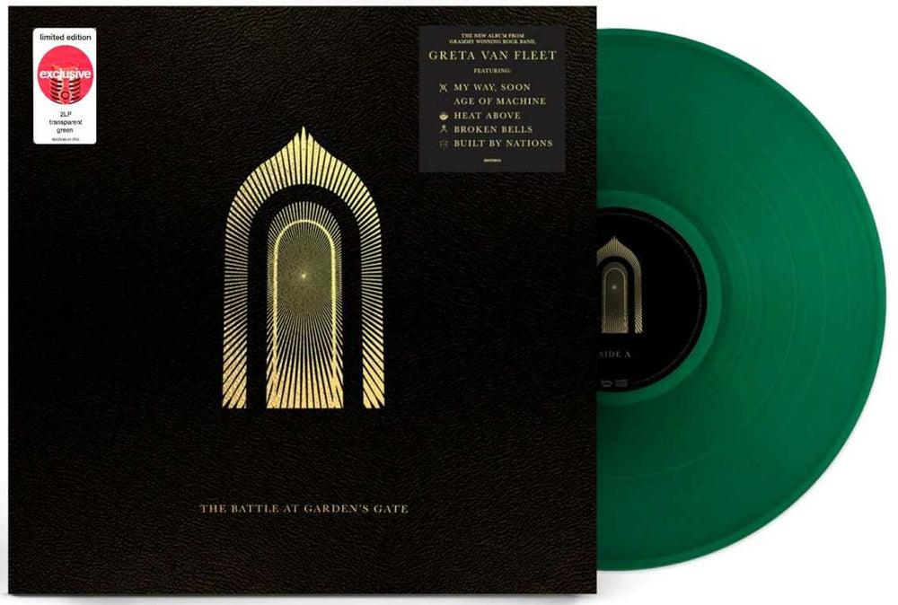 Greta Van Fleet The Battle At Garden's Gate - Transparent Green Vinyl - Sealed UK 2-LP vinyl record set (Double LP Album) Q3L2LTH767577