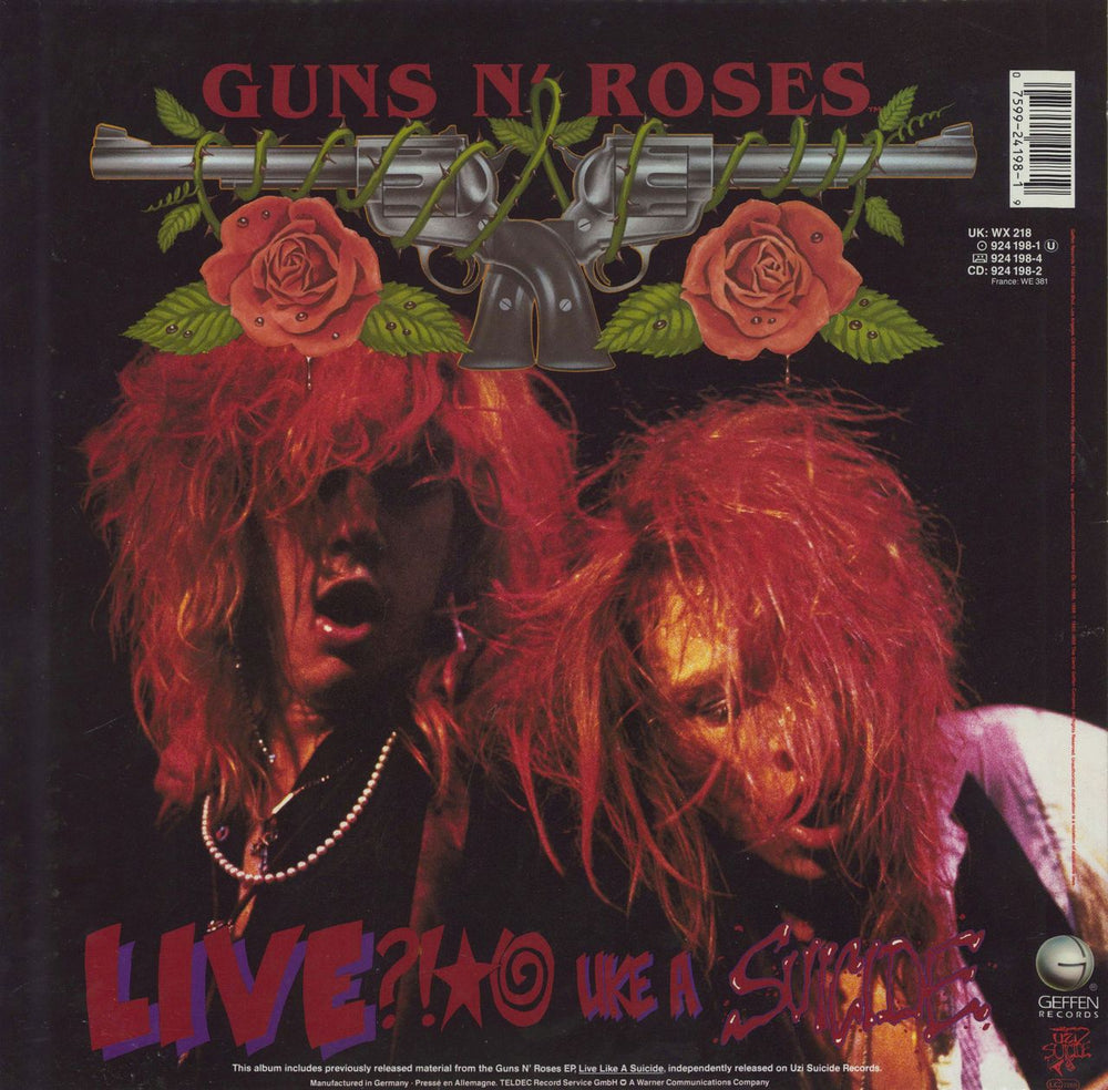 Guns N Roses GN'R Lies - Autographed UK vinyl LP album (LP record) 1988