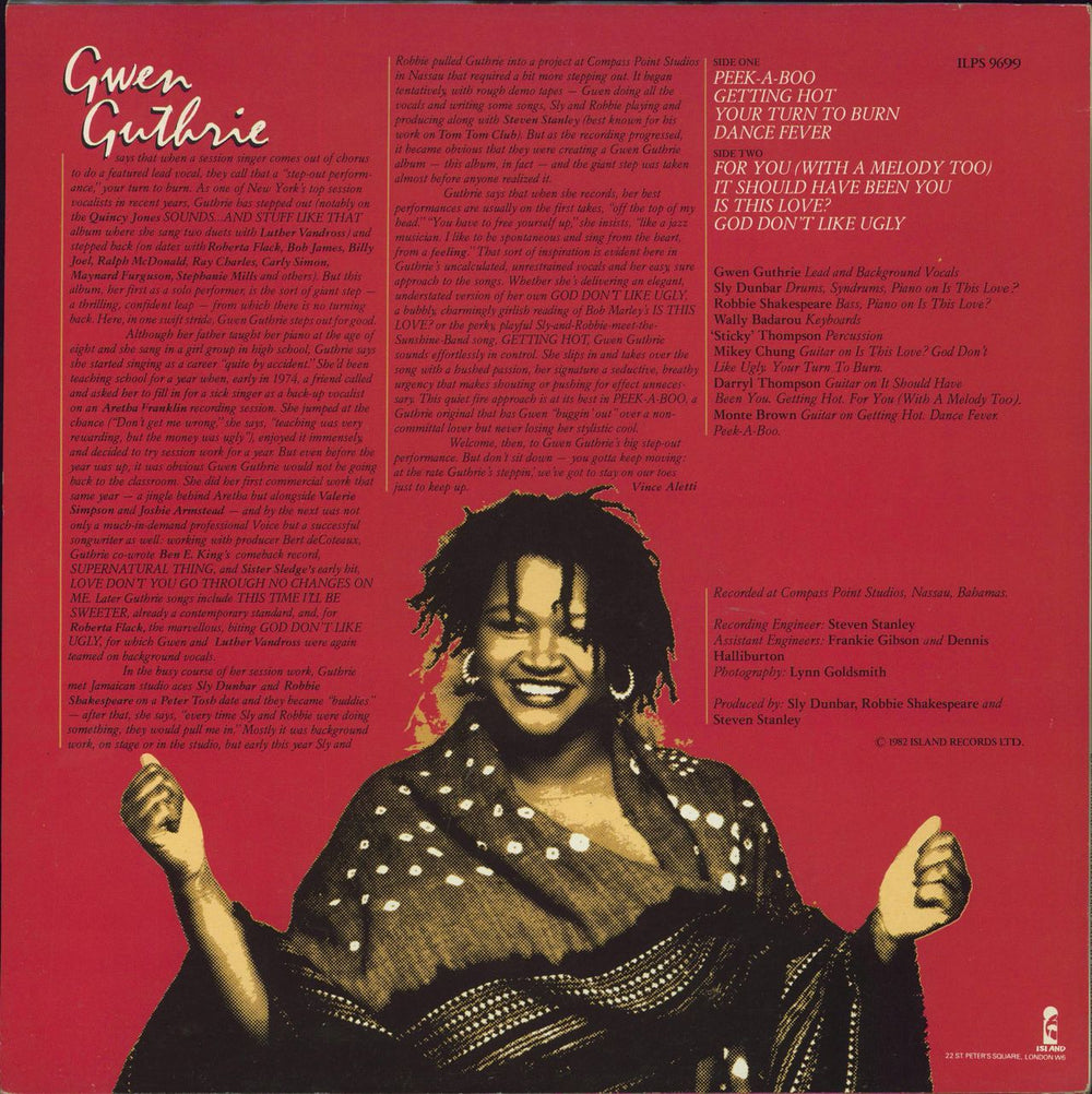 Gwen Guthrie Gwen Guthrie UK vinyl LP album (LP record)