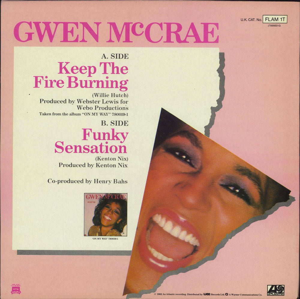 Gwen McCrae Keep The Fire Burning - Club Re-Mix UK 12" vinyl single (12 inch record / Maxi-single)