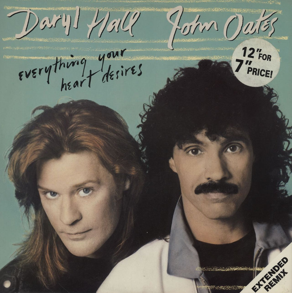 Hall & Oates Everything Your Heart Desires UK 12" vinyl single (12 inch record / Maxi-single) 609869R