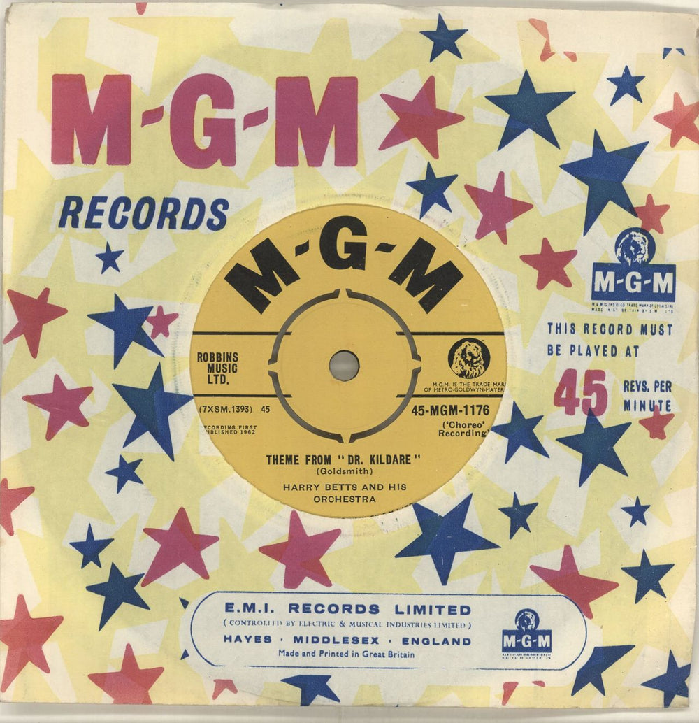 Harry Betts Theme From 'Dr. Kildare' UK 7" vinyl single (7 inch record / 45) 45-MGM-1176