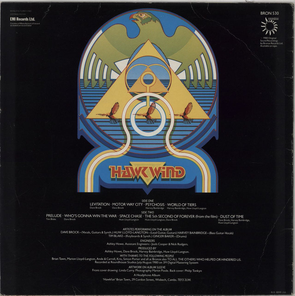 Hawkwind Levitation - Blue Vinyl - VG UK vinyl LP album (LP record)