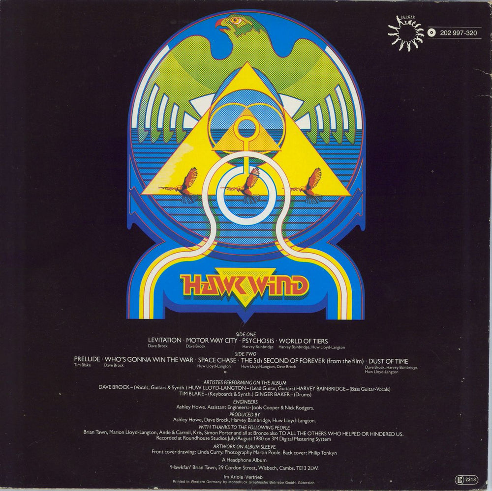 Hawkwind Levitation German vinyl LP album (LP record)