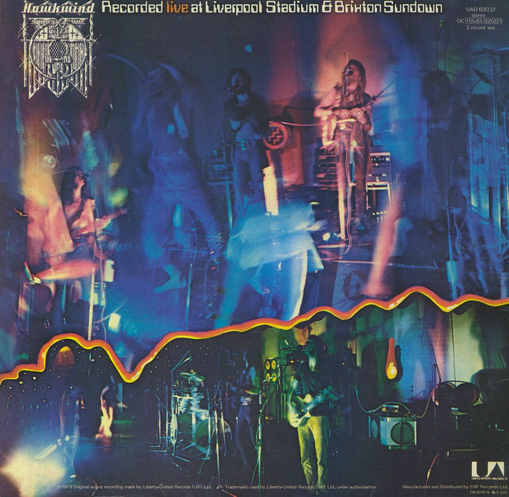 Hawkwind Space Ritual - 2nd - EX UK 2-LP vinyl record set (Double LP Album)