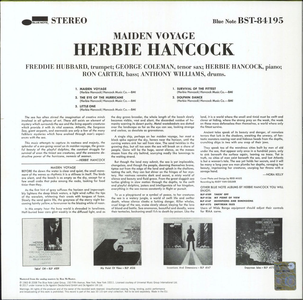 Herbie Hancock Maiden Voyage - 180gm Vinyl UK vinyl LP album (LP record)