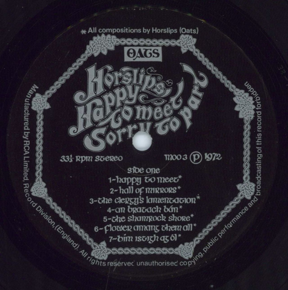 Horslips Happy To Meet... Sorry To Part UK vinyl LP album (LP record) OSLLPHA796735