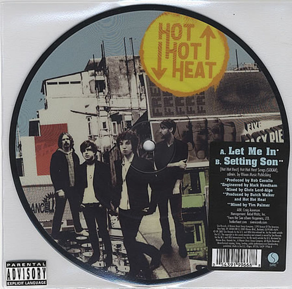 Hot Hot Heat Let Me In UK 7" vinyl picture disc (7 inch picture disc single) W778