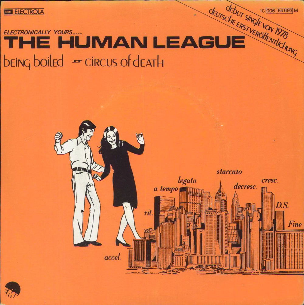 Human League Being Boiled German 7" vinyl single (7 inch record / 45) 1C006-64693M