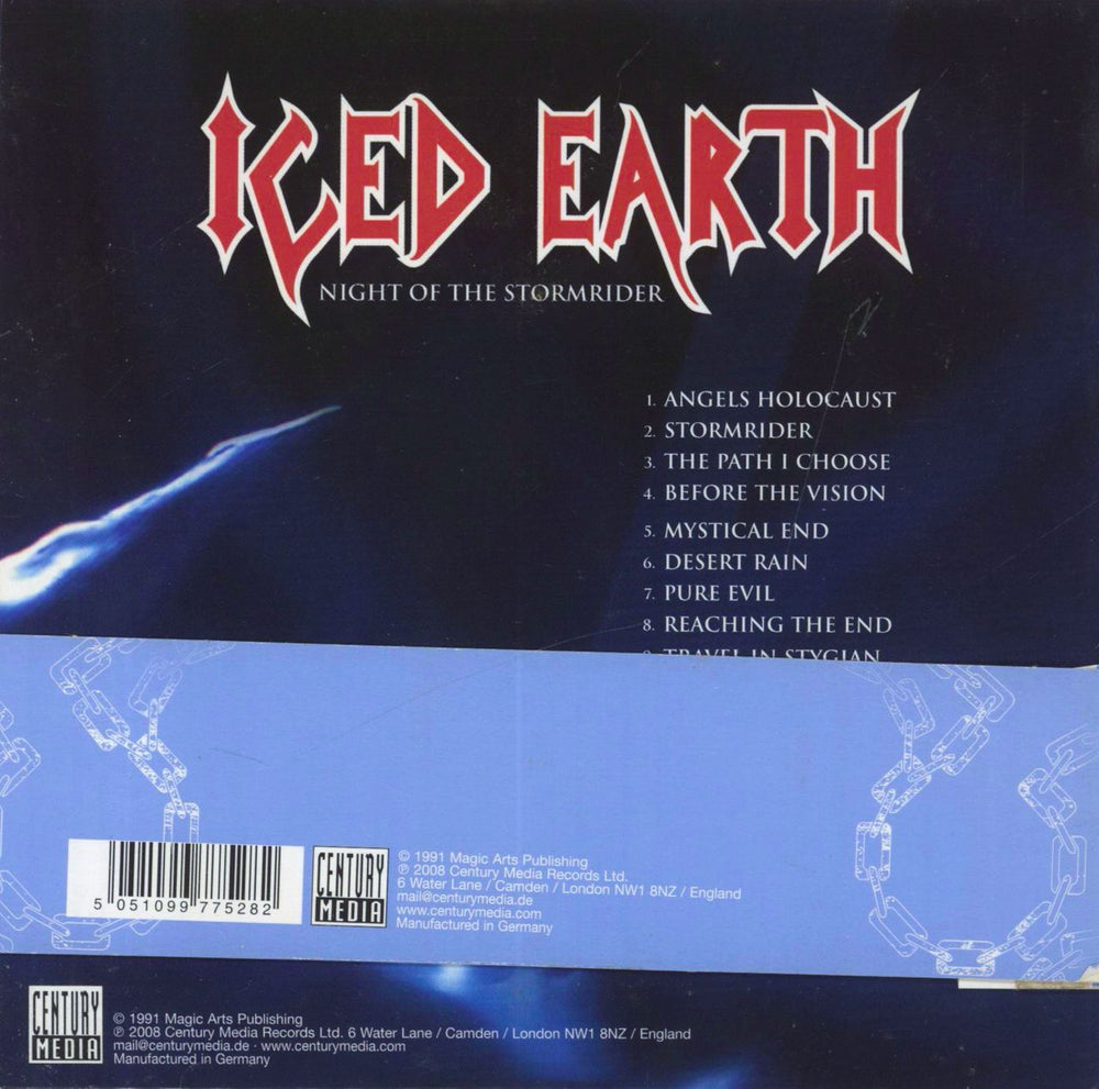 Iced Earth Night Of The Stormrider German CD album (CDLP) 5051099775282