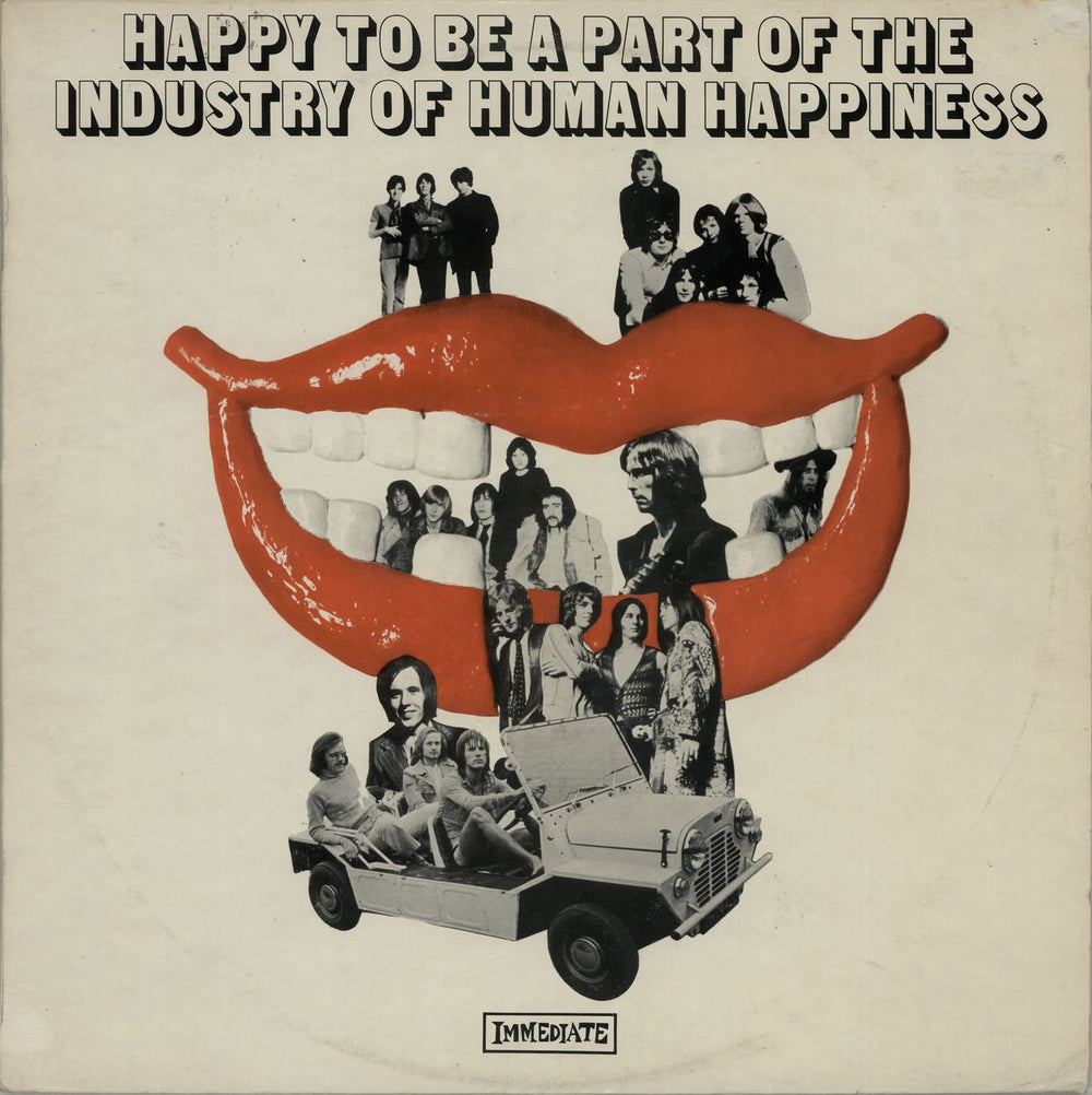 Immediate Label Happy To Be A Part Of The Industry Of Human Happiness - EX UK vinyl LP album (LP record) IMLYIN2