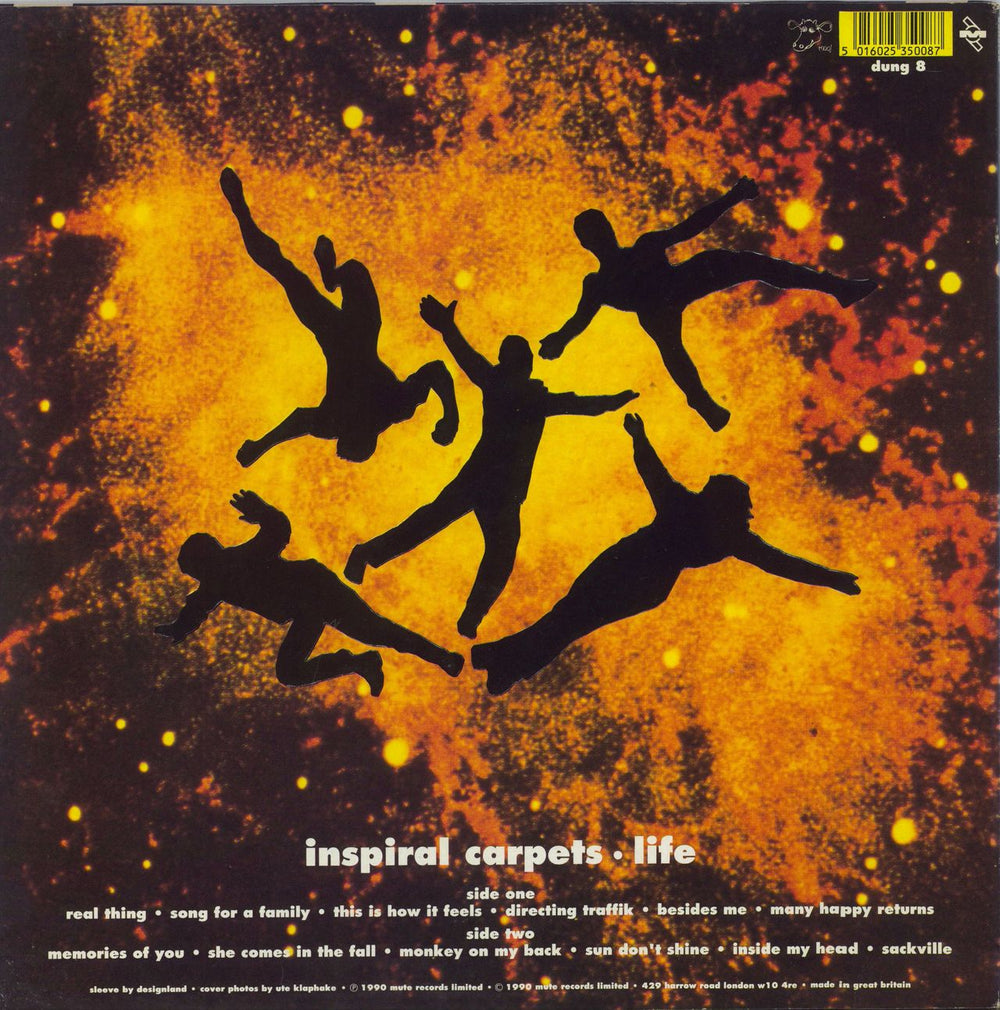 Inspiral Carpets Life - Embossed sleeve - VG UK vinyl LP album (LP record) 5016025350087