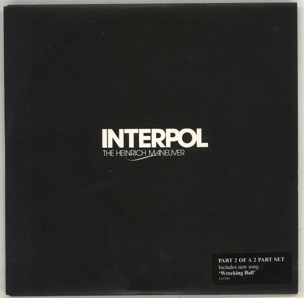 Interpol The Heinrich Maneuver UK 7" vinyl single (7 inch record / 45) CLS894