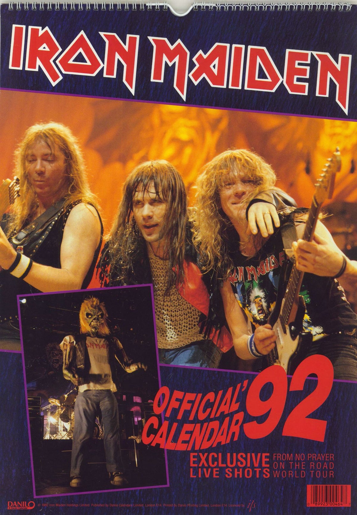 Iron Maiden Calendar 1992 Danilo UK Calendar —