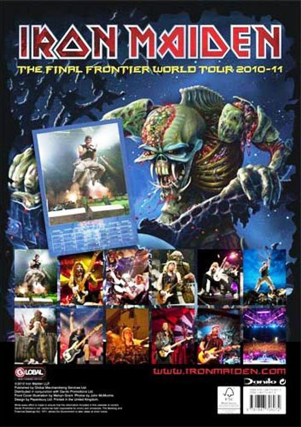 Iron Maiden Official Calendar 2011 UK calendar IROCAOF521157