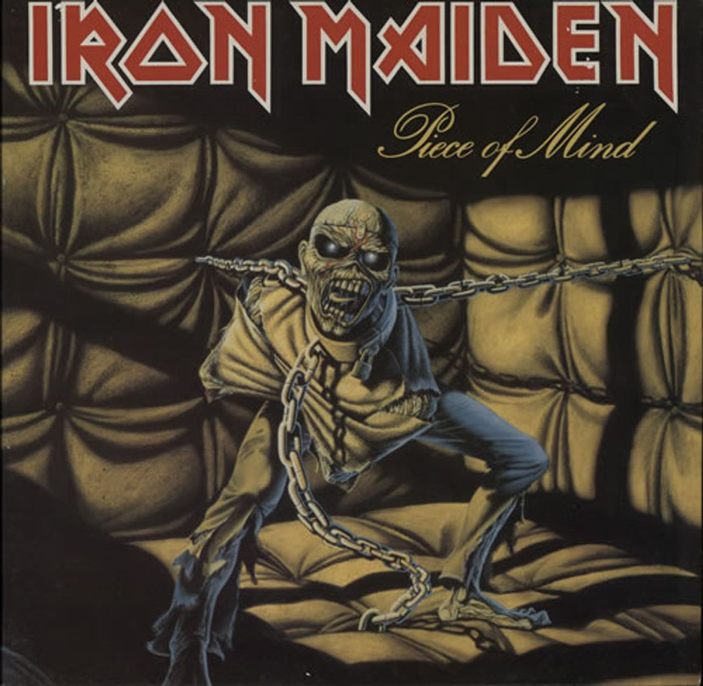 Iron Maiden Piece Of Mind - 1st + Insert - EX UK vinyl LP album (LP record) EMA800