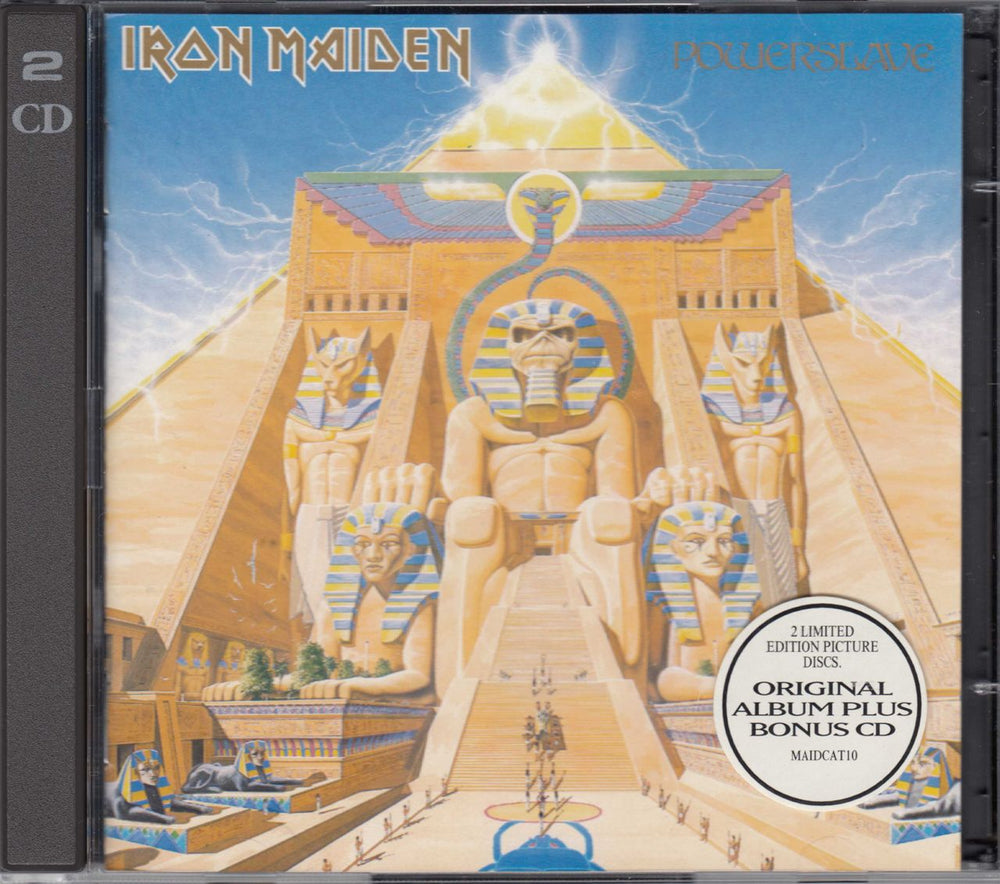 Iron Maiden Powerslave UK 2 CD album set (Double CD) CDEM1574