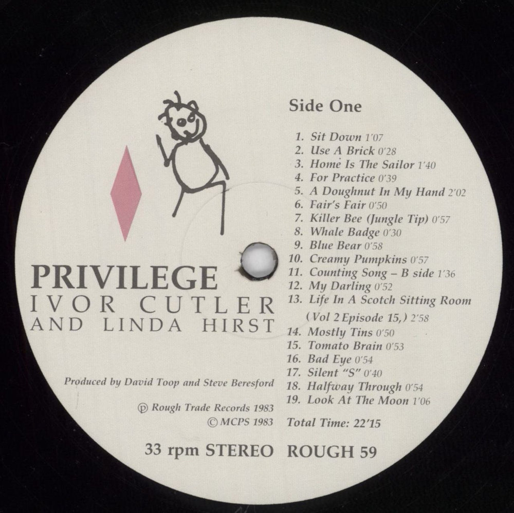 Ivor Cutler Privilege UK vinyl LP album (LP record) IVCLPPR817351