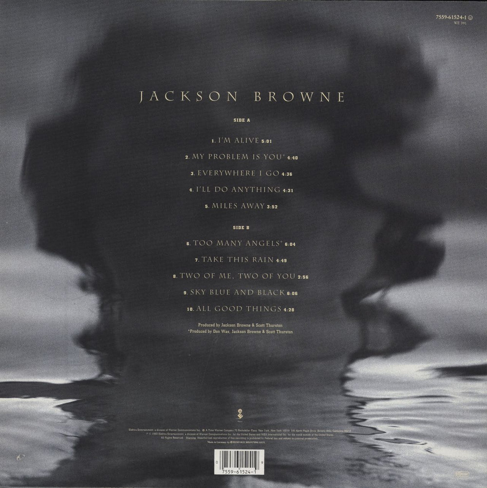 Jackson Browne I'm Alive UK Promo vinyl LP album (LP record) 075596152419