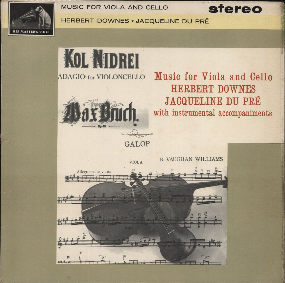 Jacqueline Du Pré Music For Viola And Cello - ED1 UK vinyl LP album (LP record) CSD1499