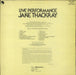 Jake Thackray Live Performance UK vinyl LP album (LP record)