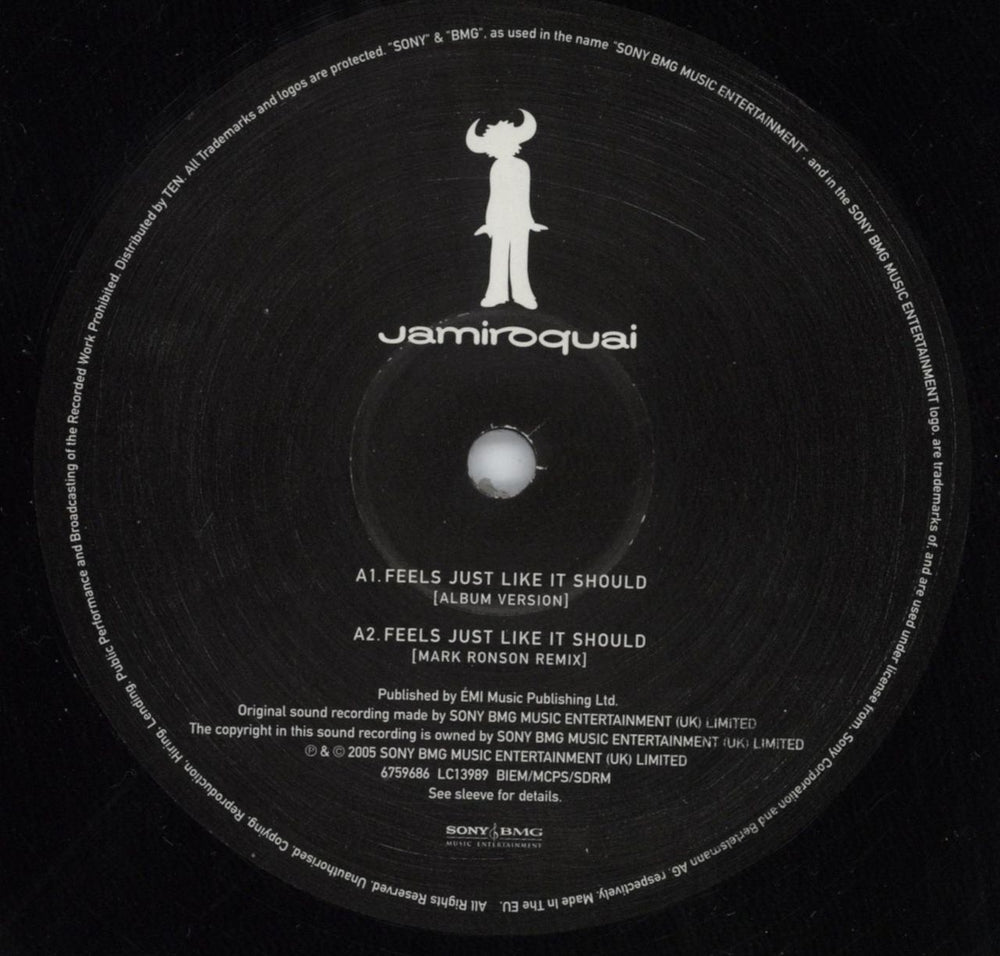 Jamiroquai Feels Just Like It Should UK 12" vinyl single (12 inch record / Maxi-single) JMQ12FE325395