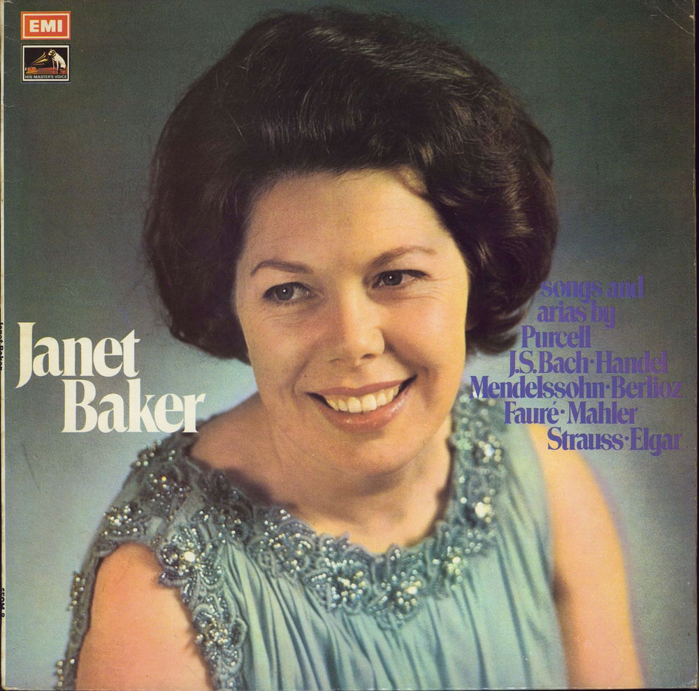 Janet Baker Songs And Arias By Purcell, J.S. Bach, Handel, Mendelssohn, Berlioz, Fauré, Mahler, Strauss & Elgar UK vinyl LP album (LP record) SEOM8