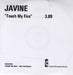 Javine Touch My Fire UK Promo CD-R acetate CD-R ACETATE