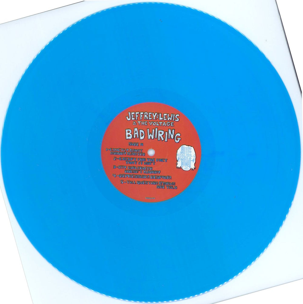 Jeffrey Lewis Bad Wiring - Pale Blue Vinyl + Bonus 7" + Numbered UK vinyl LP album (LP record) JLELPBA772865